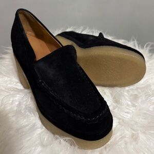 Marc Fischer Lina Platform Loafer Pumps -Black size 8 NWOB